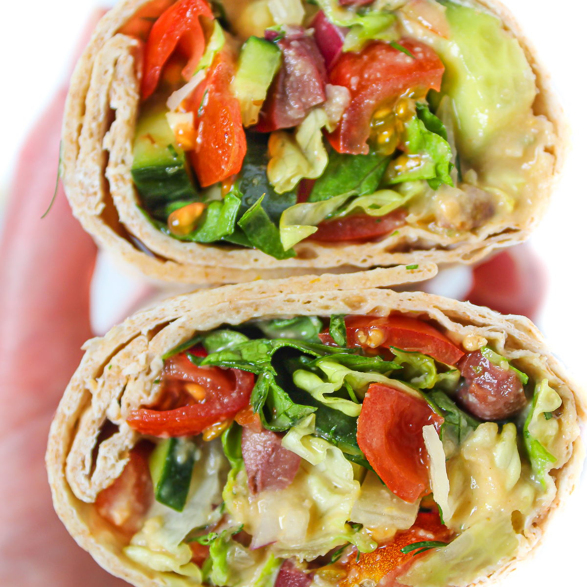 Greek Salad Wrap with Hummus (Vegan) The Garden Grazer