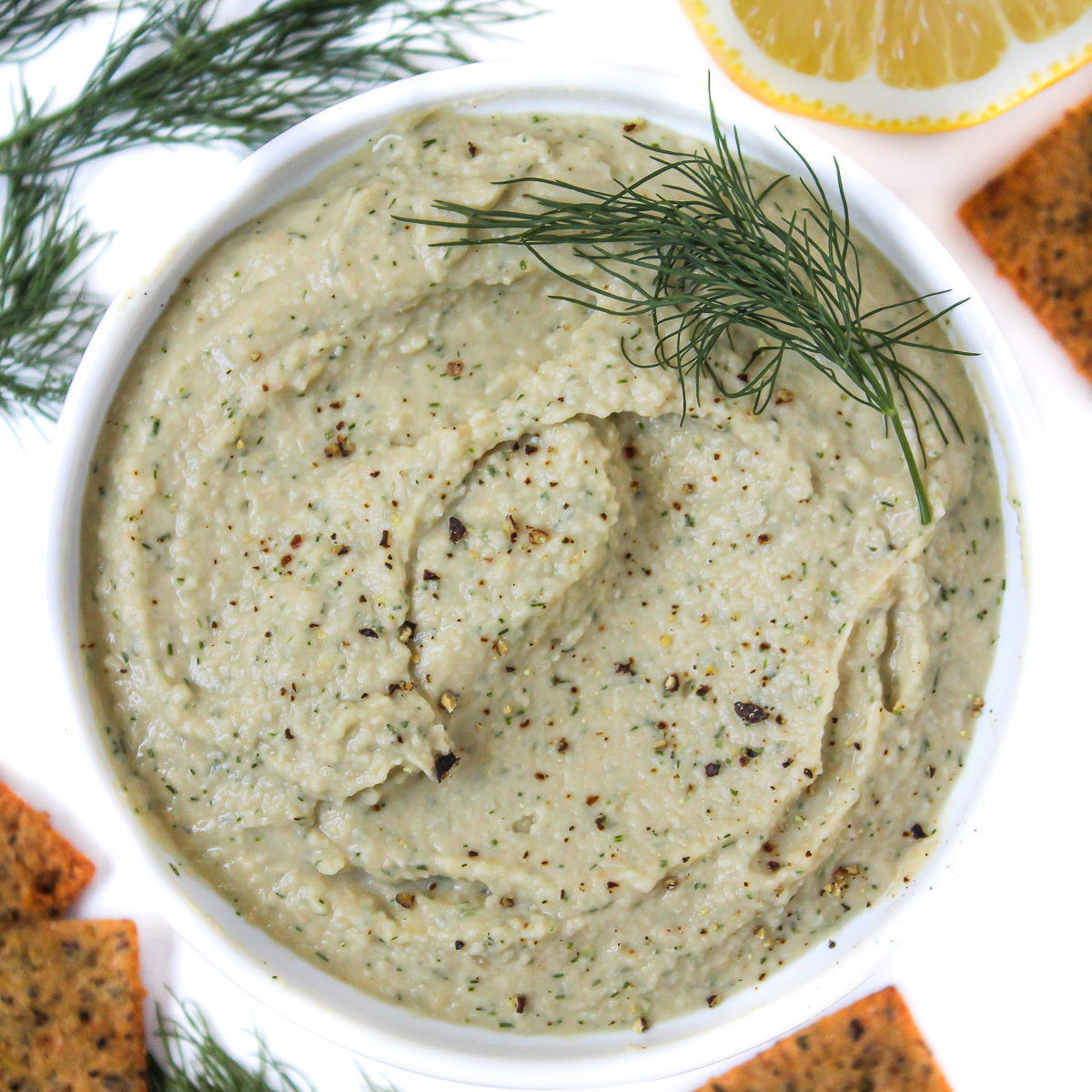 Lemon Dill Hummus (OilFree) The Garden Grazer