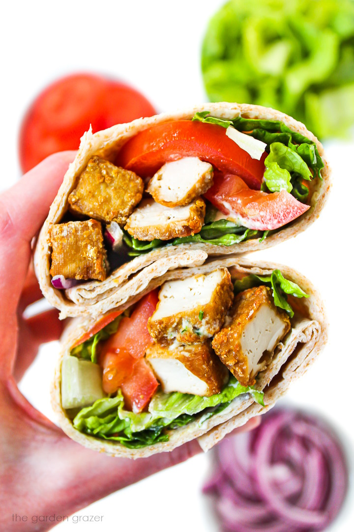 Crispy Tofu Wrap (High Protein, Easy!) - The Garden Grazer