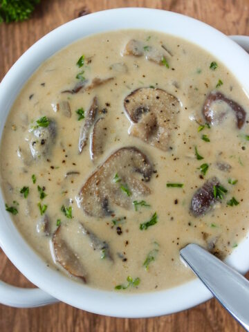 Vegan mushroom soup cover photo