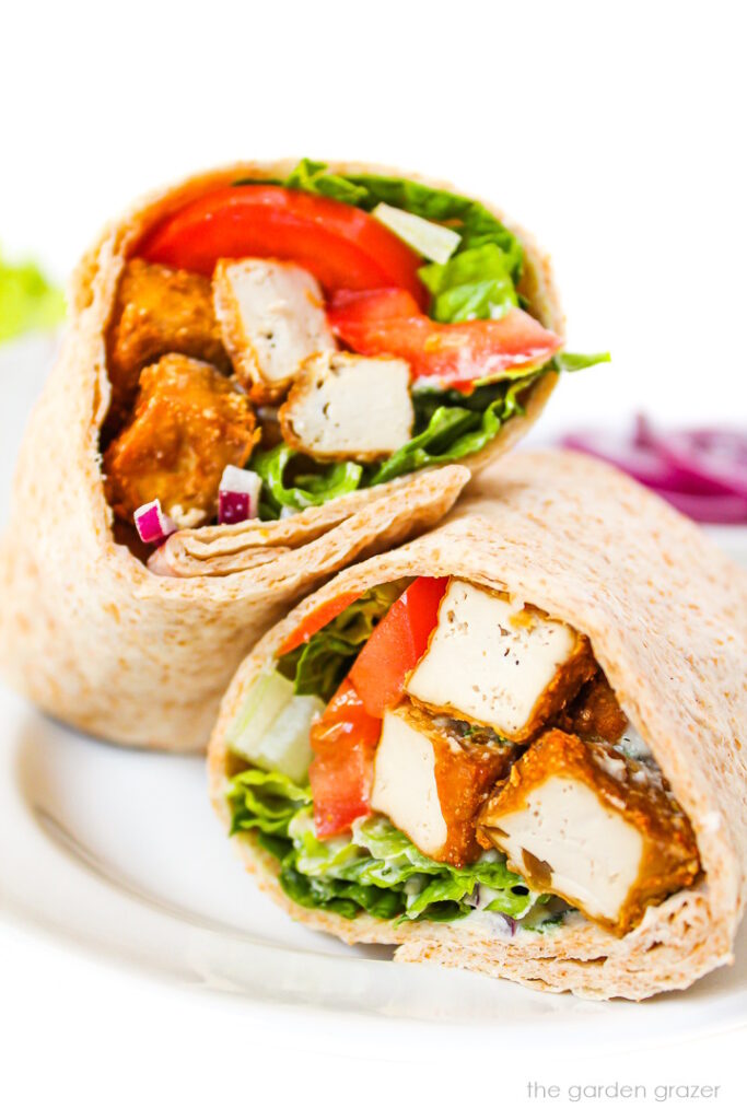 Crispy Tofu Wrap (High Protein, Easy!) The Garden Grazer