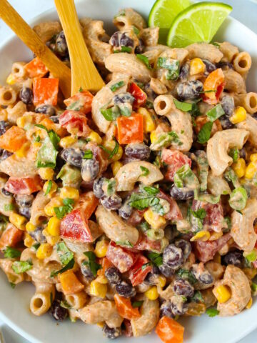 Vegan Mexican macaroni salad cover photo