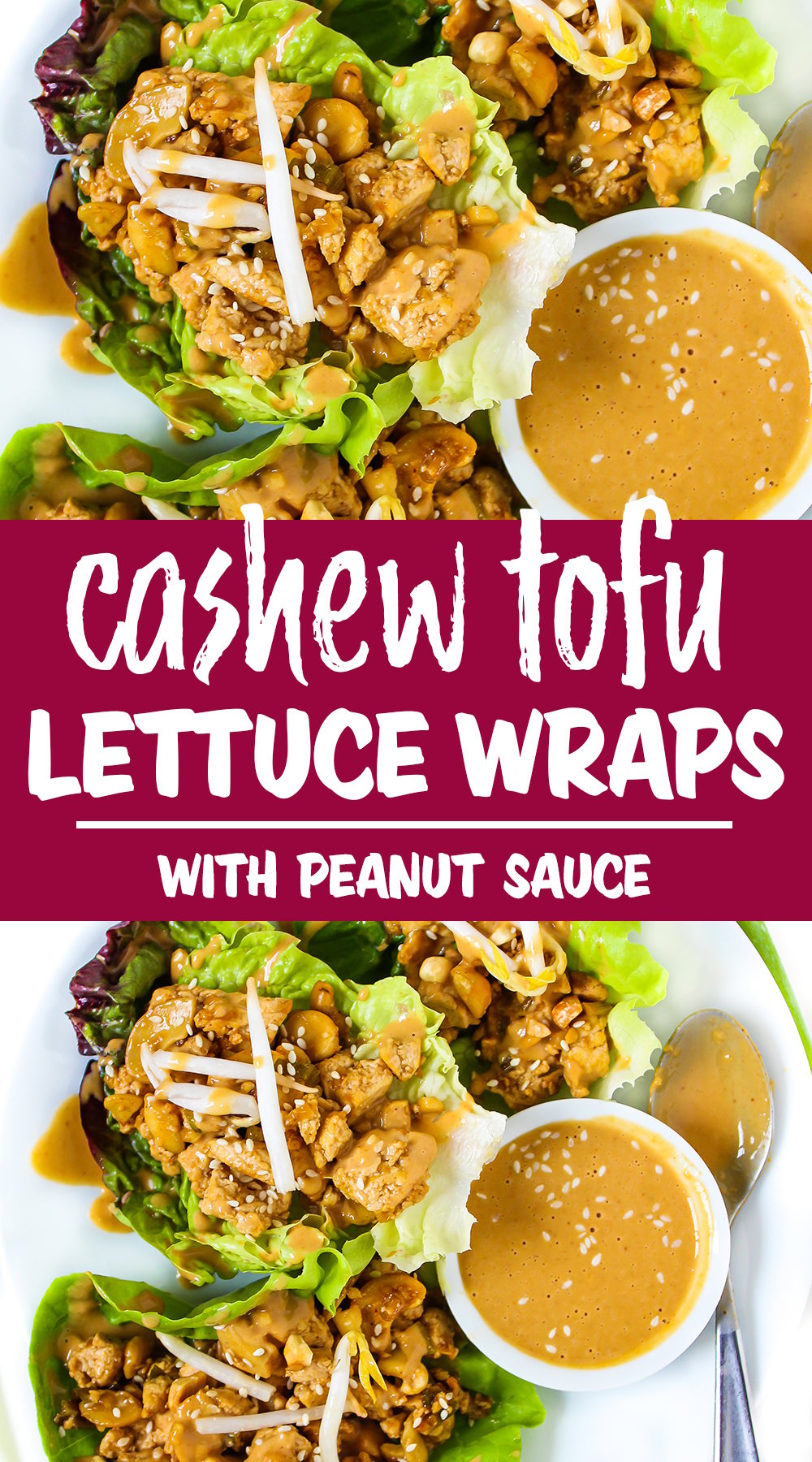 Cashew Tofu Lettuce Wraps (Vegan!) - The Garden Grazer