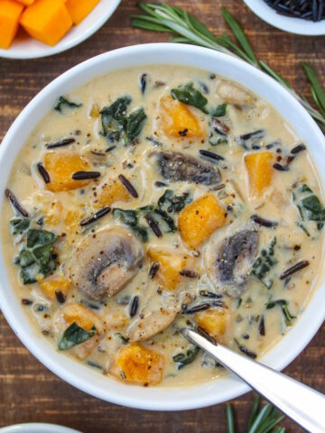 Butternut squash wild rice soup cover photo