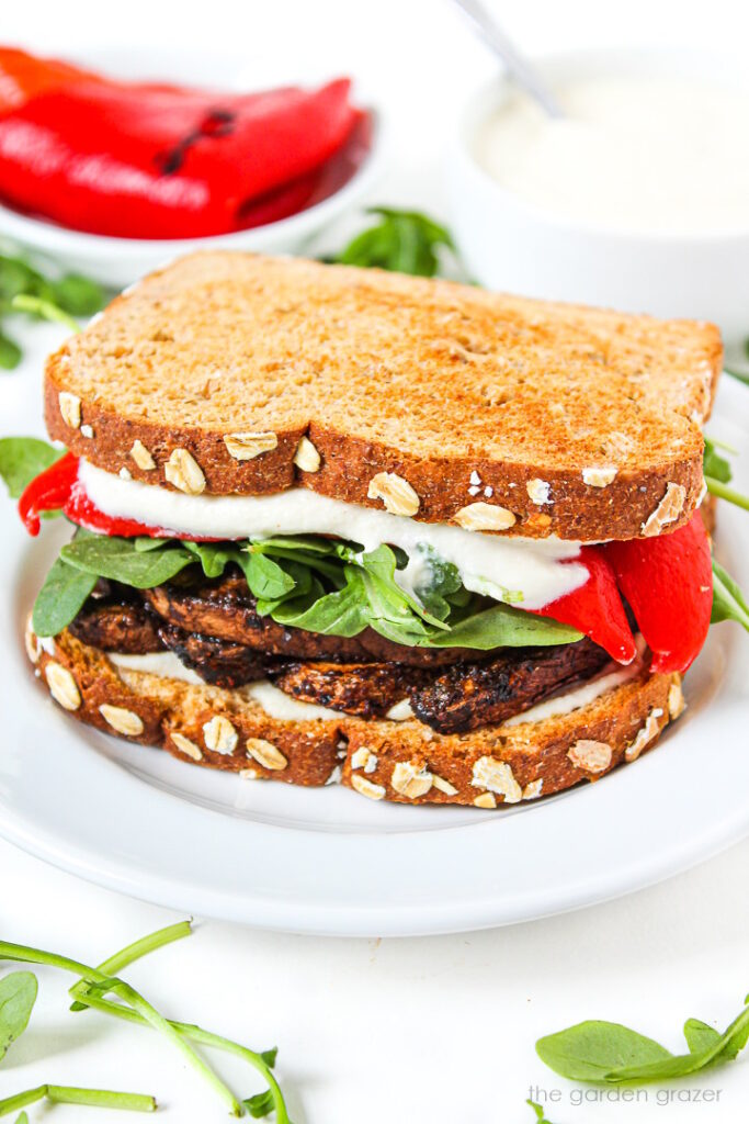 Portabella Mushroom Sandwich (Vegan!) The Garden Grazer