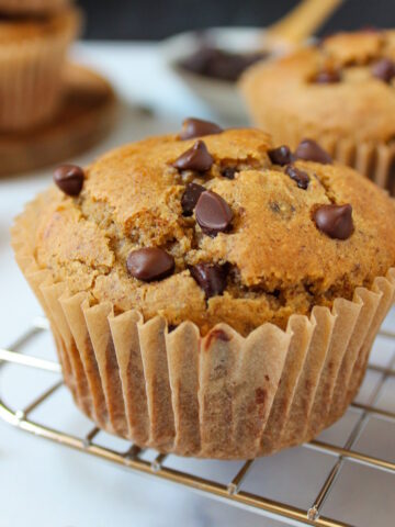 Vegan chocolate chip muffins cover photo