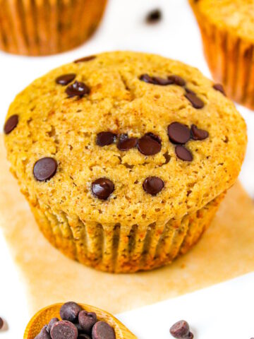 Vegan chocolate chip muffin cover photo