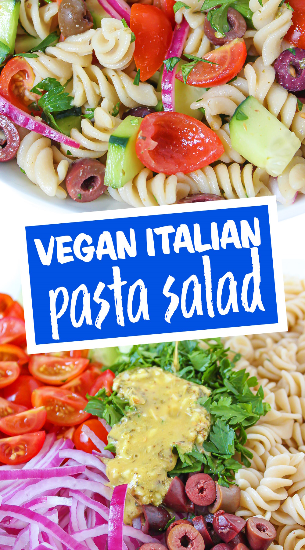 Vegan Italian Pasta Salad Oil Free The Garden Grazer Italian Pasta Salad Collage 75