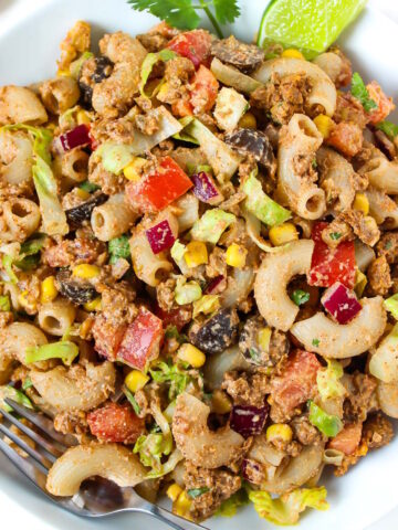 Vegan taco pasta salad cover photo