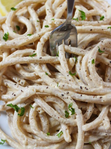 Cashew alfredo sauce cover photo