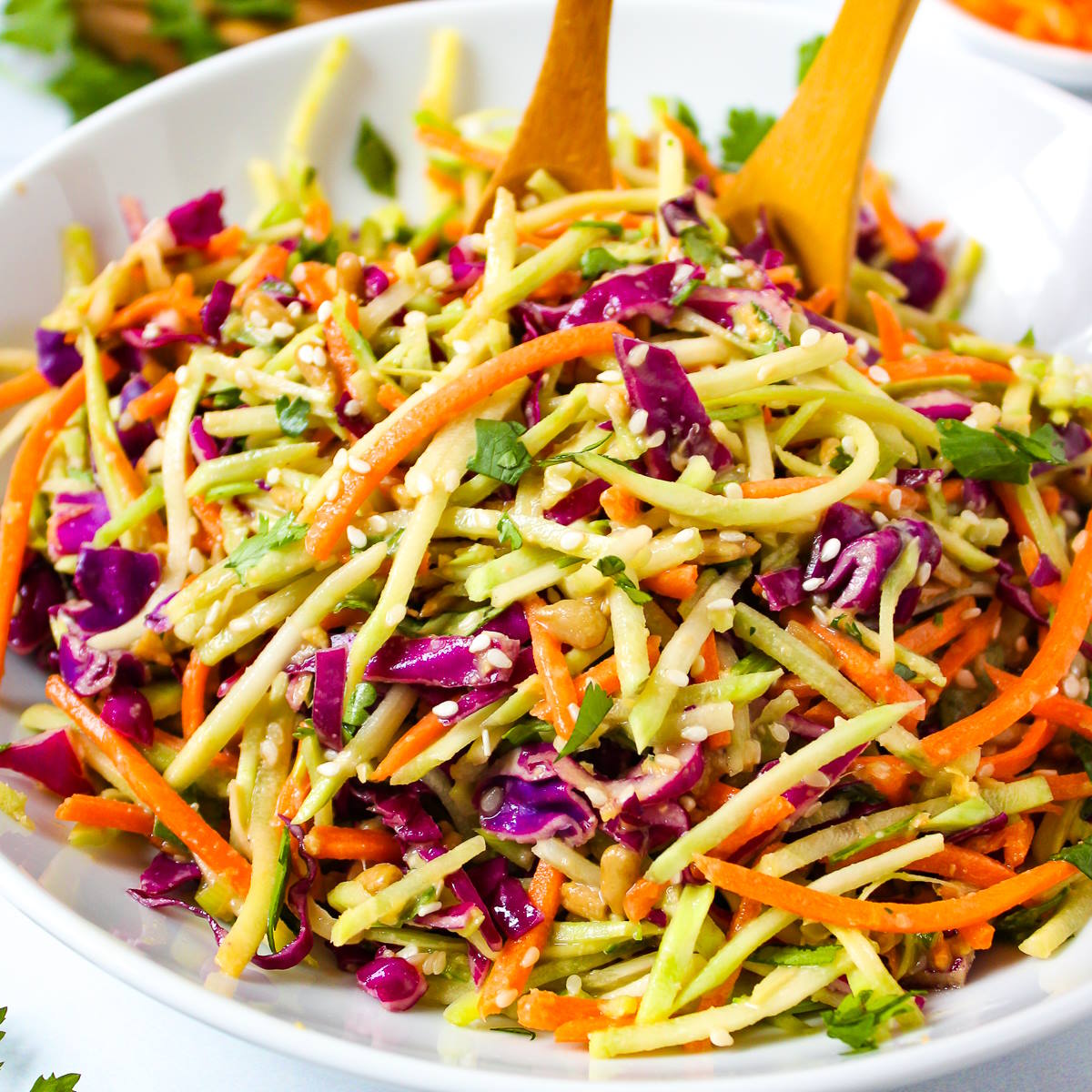 broccoli coleslaw dressing Asian Slaw with Sesame-Ginger Color:SOFT-CORAL Kate Middleton Blue Dress clothes: bridalwear Pasta