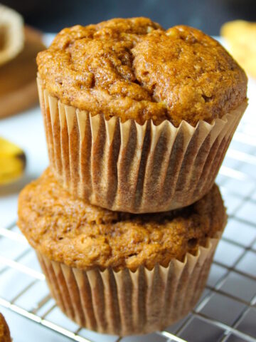 Vegan banana muffins cover photo